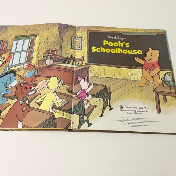 Vintage 1978 Walt Disney's Pooh's Schoolhouse Golden Press Hardcover - Picture 12 of 16